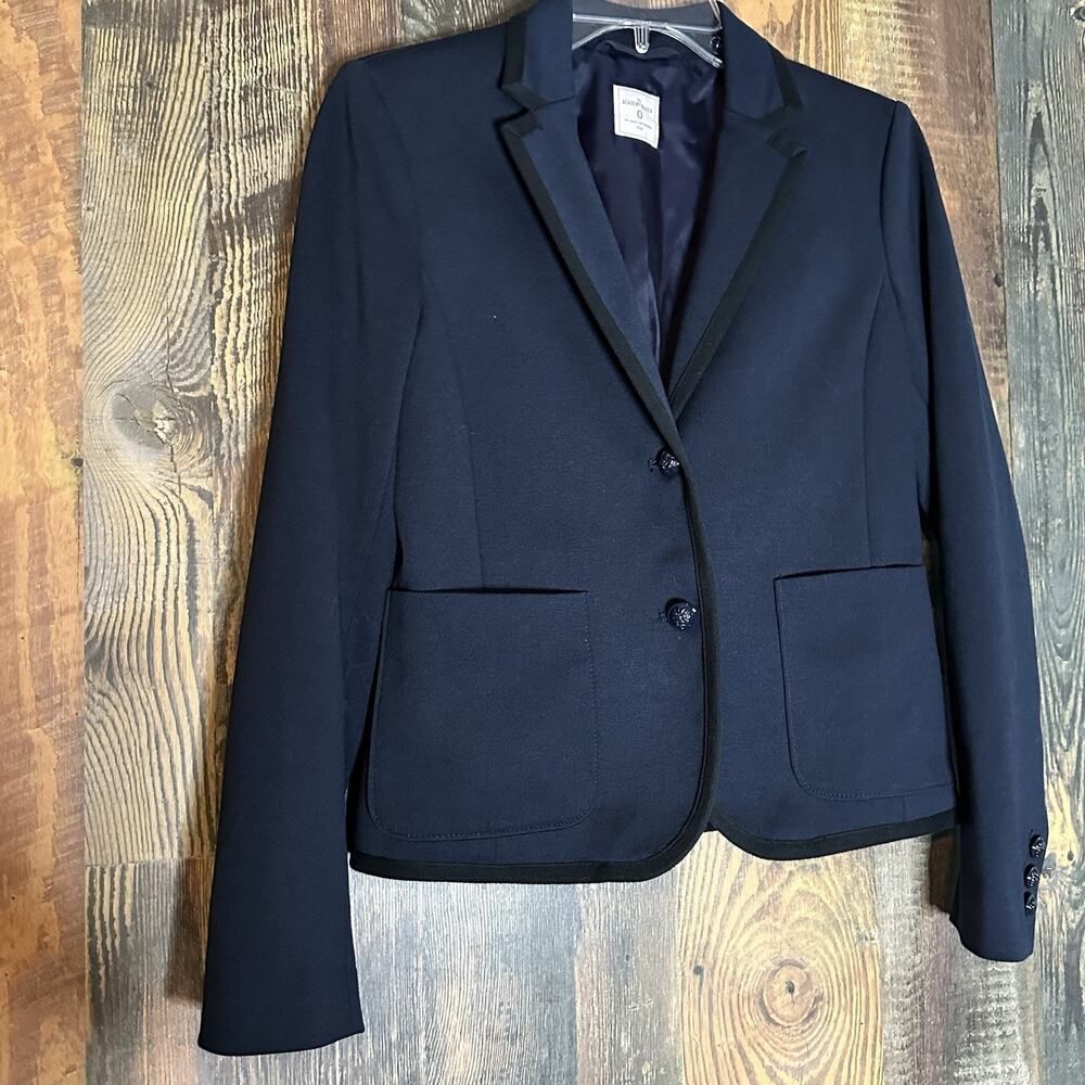 The Academy Blazers By Gap Women’s Size 0 Navy Blue Jacket Button Up W/ Pockets